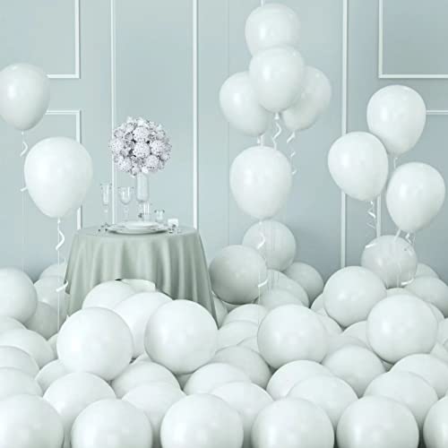 Luftballons Weiß - 35 Stück 5 Zoll Mini Weiß Geburtstag Ballons Set, Klein Latex Helium Luftballon für Hochzeit, Babyparty, Brautdusche, Partydekorationen von AOLOA