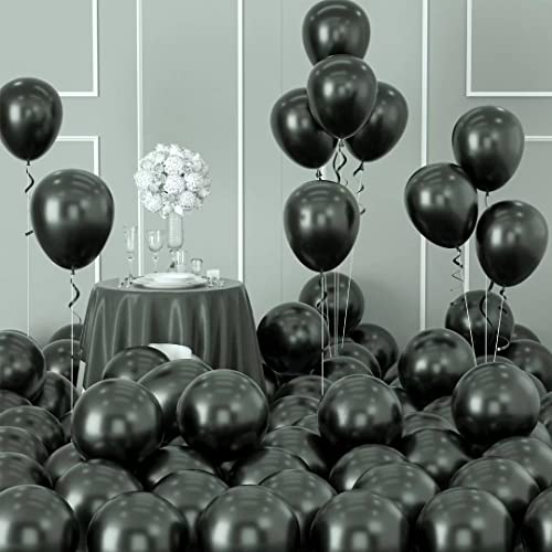 Schwarz Luftballons - 35 Stück 5 Zoll Mini Schwarz Geburtstag Ballons Set, Klein Helium Luftballon für Geburtstag, Hochzeit, Babyparty, Abschluss Party Dekoration von AOLOA