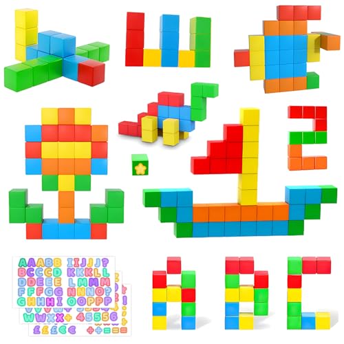 AOMACO 53PCS Magnetic Blocks STEM Magnetic Building Blocks 1.18in Construction Blocks Toys for Kids 3D Educational Preschool Magnetic Creative Toys for Girls & Boys 3+Years Old AOMACO 53PCS Magnetic Blocks STEM Magnetic Building Blocks 1.18in Construction Blocks Toys for Kids 3D Educational Preschool Magnetic Creative Toys for Girls & Boys 3+Years Old von AOMACO