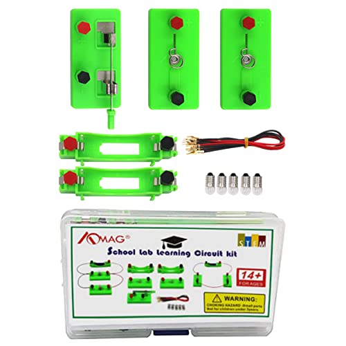 Physikalisch wissenschaftliches Labor Lernkreislauf Lernkreisset für Physik, Wissenschaft, Elektrizitätsexperimentierset, Elektrischer Bausatz Stromkreise Bauschaltungen für Kinder, Junior, Schüler von AOMAG