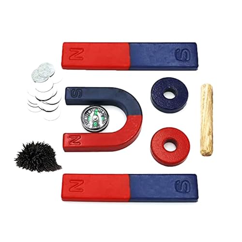 Magnete für Physik/Wissenschaft, Magnet-Kit für Bildung, Wissenschaft, Experimentwerkzeuge inkl. Stab-/Ring-/Hufeisen-/Kompass-Magnete Magnete für Physik/Wissenschaft, Magnet-Kit für Bildung, Wissenschaft, Experimentwerkzeuge inkl. Stab-/Ring-/Hufeisen-/Kompass-Magnete von AOMAG