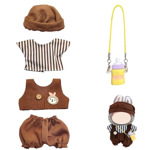 AOMAIGAD Kleidung für Labub Puppe, Labubu Plüsch Puppenkleidung, niedliche Labubu-Spielzeugkleidung, Labubu Puppenzubehör, Labubu Kleidung für 17 cm große Labubu Puppe (B-ohne Plüschspielzeug) von AOMAIGAD