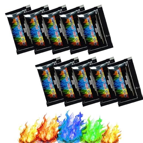 AOMiGT Buntes Feuerpulver, 10X10g Bunte Flamme Farbwechsel Powder Party, Magisches Feuer-Pulver-Set, Magic Fire Pulver, Buntes Feuer, Feuerfarben Pulver für Buntes Feuer für Halloween, Weihnachten AOMiGT Buntes Feuerpulver, 10X10g Bunte Flamme Farbwechsel Powder Party, Magisches Feuer-Pulver-Set, Magic Fire Pulver, Buntes Feuer, Feuerfarben Pulver für Buntes Feuer für Halloween, Weihnachten von AOMiGT