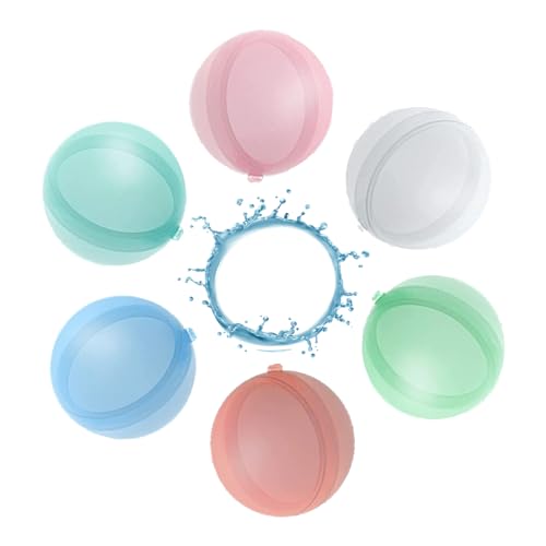 Wiederverwendbare Wasserballons, 6 Stück Wasserbomben Selbstdichtend, Wasserbomben Wiederverwendbar Magnet für Kinder und Erwachsene, Wasserbomben Silikon, Für Wasserschlachten, Familienaktivitäten Wiederverwendbare Wasserballons, 6 Stück Wasserbomben Selbstdichtend, Wasserbomben Wiederverwendbar Magnet für Kinder und Erwachsene, Wasserbomben Silikon, Für Wasserschlachten, Familienaktivitäten von AOMiGT