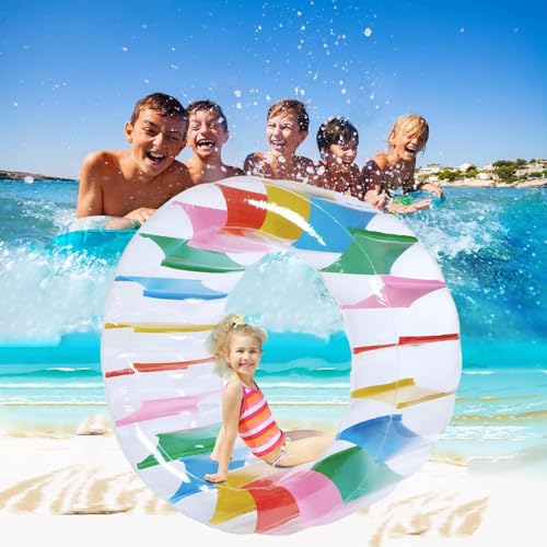 Aufblasbarer Rollen Schwimmer, 120cm Aufblasbares Wasserrad, Farbe Riese Schwimmbad-Spielzeug für Kinder und Erwachsene, Wasserspielzeug Kind Wasserpartys,Geeignet für Schwimmbad, Strand und Rasen Aufblasbarer Rollen Schwimmer, 120cm Aufblasbares Wasserrad, Farbe Riese Schwimmbad-Spielzeug für Kinder und Erwachsene, Wasserspielzeug Kind Wasserpartys,Geeignet für Schwimmbad, Strand und Rasen von AONAT