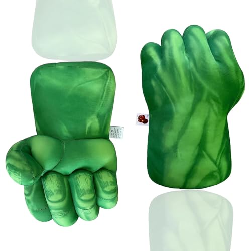 AONAT Lustig Boxhandschuhe,Cosplay Handschuhe mit Eingebautem Griff Plüsch Spielzeug für Jungen Mädchen, große weiche Plüsch-Heldenfaust, Geburtstag, Weihnachten für Kinder (grün) von AONAT
