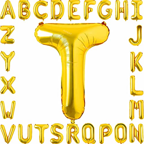 Folienballon Buchstaben 40Zoll Luftballon Gold Luftballons Alphabet Große Mylar Folie Helium Brief Luftballons Geburtstag Hochzeit Babyparty Silvester Dekoration Jubiläumsdekorationen (Buchstabe T) Folienballon Buchstaben 40Zoll Luftballon Gold Luftballons Alphabet Große Mylar Folie Helium Brief Luftballons Geburtstag Hochzeit Babyparty Silvester Dekoration Jubiläumsdekorationen (Buchstabe T) von AONAT