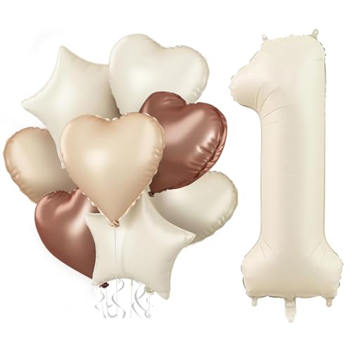 Luftballon 1 Beige, Folien-Ballon, Creme 1. Geburtstag Ballon Deko für Mädchen, Luftballon-Zahl, 40'' Zahl Luftballon 1. Geburtstag für 1 Jahre Mädchen Geburtstagsdeko Babyparty Party Deko Luftballon 1 Beige, Folien-Ballon, Creme 1. Geburtstag Ballon Deko für Mädchen, Luftballon-Zahl, 40'' Zahl Luftballon 1. Geburtstag für 1 Jahre Mädchen Geburtstagsdeko Babyparty Party Deko von AONAT