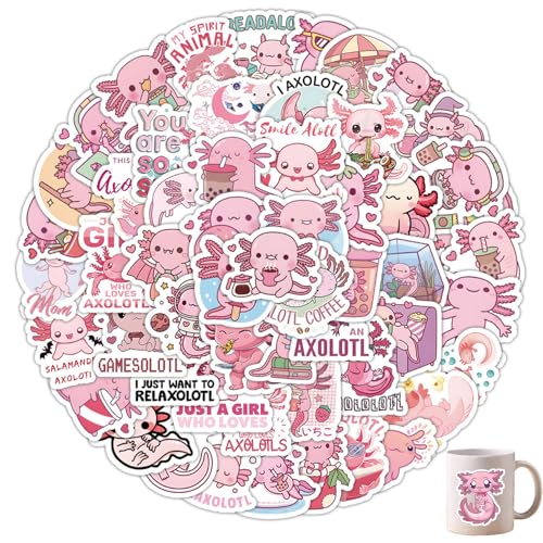 AONAYO 100 Stück Süß Axolotl Sticker Set,Axolotl Spielzeug,Axolotl Squishy,Axolotl Plüschtier,Axolotl,Niedliche Aufkleber Für Kinder Axolotl-Fans Für Laptop,Koffer,Helm,Notizbuch,Auto,Motorräder AONAYO 100 Stück Süß Axolotl Sticker Set,Axolotl Spielzeug,Axolotl Squishy,Axolotl Plüschtier,Axolotl,Niedliche Aufkleber Für Kinder Axolotl-Fans Für Laptop,Koffer,Helm,Notizbuch,Auto,Motorräder von AONAYO