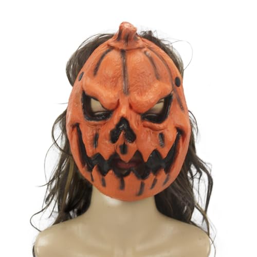 AONETIGER Gruselige Kürbismaske Halloween Horror Teufel Maske Kürbis Lustige Cosplay Rollenspiel Maske für Karneval und Fasching AONETIGER Gruselige Kürbismaske Halloween Horror Teufel Maske Kürbis Lustige Cosplay Rollenspiel Maske für Karneval und Fasching von AONETIGER