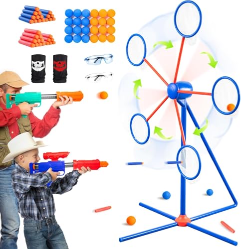AONTESS Bewegliche Zielscheibe Set, Schießspielzeug für Jungen und Mädchen, Schießspiele für Kinder 5 6 7 8 9 10 11 Jahre, 2 Pistole & 56 Kugeln, Indoor Outdoor Spielzeug AONTESS Bewegliche Zielscheibe Set, Schießspielzeug für Jungen und Mädchen, Schießspiele für Kinder 5 6 7 8 9 10 11 Jahre, 2 Pistole & 56 Kugeln, Indoor Outdoor Spielzeug von AONTESS