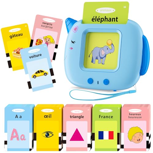 Français Standard, Carte Flash Parlante Éducatives 400 Mots, Jeu Educatif Pour Enfants dès 12 Mois, Développement du Langage, Montessori Jouets Interactifs Pour Préscolaires Garçons Filles 2-6 -Bleu Français Standard, Carte Flash Parlante Éducatives 400 Mots, Jeu Educatif Pour Enfants dès 12 Mois, Développement du Langage, Montessori Jouets Interactifs Pour Préscolaires Garçons Filles 2-6 -Bleu von AONTESS