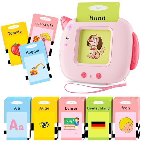 Standard Deutsch, Sprechende Flash Karten Lernspielzeug für Kleinkinder ab 2-6 jahr, 202 Blätter 404 Wörter, Pädagogisch Interaktive Spielzeug für Jungen Mädchen Spielzeug Geschenk ab 2,3,4,5,6 - Rosa Standard Deutsch, Sprechende Flash Karten Lernspielzeug für Kleinkinder ab 2-6 jahr, 202 Blätter 404 Wörter, Pädagogisch Interaktive Spielzeug für Jungen Mädchen Spielzeug Geschenk ab 2,3,4,5,6 - Rosa von AONTESS