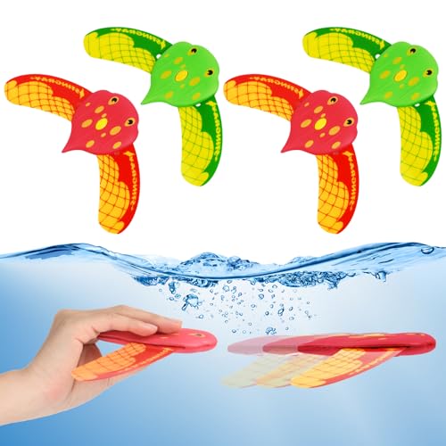 AOOHA Unterwasser Glider, 4 Stück Mini Unterwassergleiter, Wasserspielzeug Kinder, Pool Spielzeug, Tauchspielzeug für Schulschwimmkurse, Heimschwimmbäder, Wasserparks und Andere Orte von AOOHA