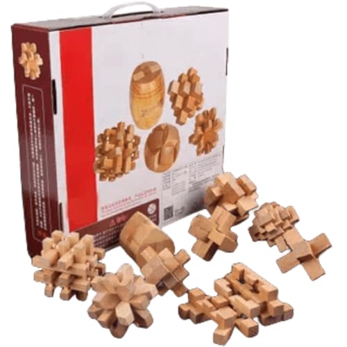 AOOKAA Puzzle-Spielzeug Aus Holz, 7.5 cm Breit, Hirnverbranntes Bauklötzchen-spielset von AOOKAA