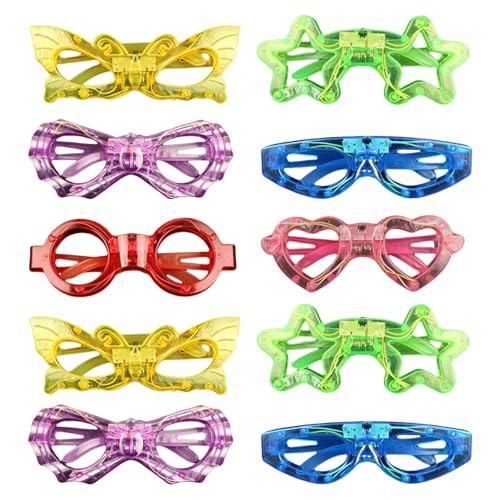 AOOOWER Leuchtende LED-Brille für Abendveranstaltungen, Partys, Konzerte, blinkende Brillen, Beleuchtung, Musik-Festival-Zubehör, 10 Paar AOOOWER Leuchtende LED-Brille für Abendveranstaltungen, Partys, Konzerte, blinkende Brillen, Beleuchtung, Musik-Festival-Zubehör, 10 Paar von AOOOWER