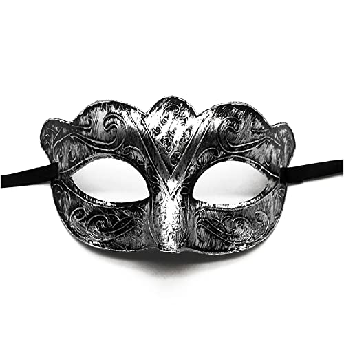 AOOOWER Männliche Halbgesichts-Maskerade für Damen, Antik-Retro-Party für Kostüm, Karneval, Halloween, Halloween, Halbgesicht, Party, Maskerade von AOOOWER