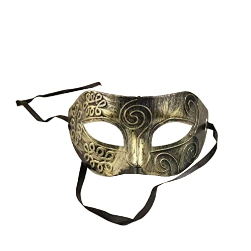 AOOOWER Maskerade für Herren, Antik-Vintage-Halbgesichtsparty, Halloween-Kostüm, Zubehör, Antik für Männer, Halloween-Party, Halbgesichtsmaskerade von AOOOWER