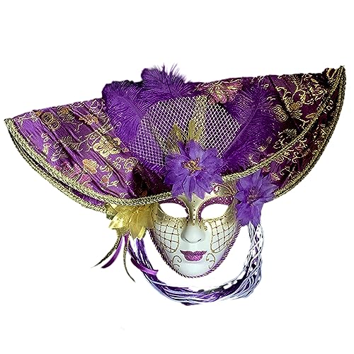AOOOWER Vollgesichts Maskerade Halloween Karneval Kostüme Hochzeit Party Abschlussball Für Damen Und Herren Karneval von AOOOWER