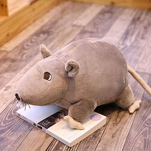 AOQILN Schöne Simulation Maus Plüschtier weiche Ratte Plüsch Kissen Kuscheltier Puppe Heimdekoration für Kinder/Mädchen Lustiges Geschenk 60cm Grau AOQILN Schöne Simulation Maus Plüschtier weiche Ratte Plüsch Kissen Kuscheltier Puppe Heimdekoration für Kinder/Mädchen Lustiges Geschenk 60cm Grau von AOQILN