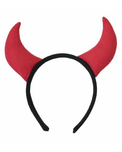 AORHOFJ Teufelshörner,haarreifen männer,teufel hörner,teufel kostüm. hörner, Haarreifen, haarreifen männer,Kopfbedeckung, Teufel, Hölle, Mottoparty, Karneval, Halloween von AORHOFJ