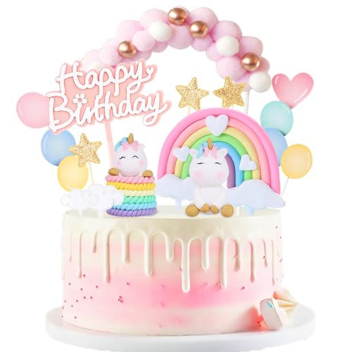 AOTWAN Einhorn Tortendeko Geburtstag, Tortendeko Einhorn Mädchen Neu, Einhorn Kuchen Topper Set, Macaron Kuchen Deko für Kinder Mädchen AOTWAN Einhorn Tortendeko Geburtstag, Tortendeko Einhorn Mädchen Neu, Einhorn Kuchen Topper Set, Macaron Kuchen Deko für Kinder Mädchen von AOTWAN