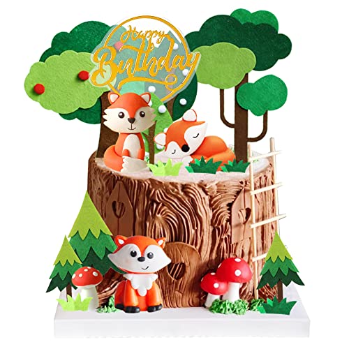 AOTWAN Tortendeko Tiere, Kuchendeko Waldtiere Geburtstag Deko Dschungel Themed für Party Kinder Mädchen Baby Shower AOTWAN Tortendeko Tiere, Kuchendeko Waldtiere Geburtstag Deko Dschungel Themed für Party Kinder Mädchen Baby Shower von AOTWAN