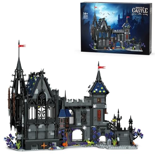 Draculas Schloss Modell, Deko fürs Ostern oder Halloween, Vampirhaus Fantasy-Bauset für Erwachsene, 3007PCS Vampirschloss Konstruktionsspielzeug, Burg Sammeln, kreative Aktivität Geschenk,mehrfarbig Draculas Schloss Modell, Deko fürs Ostern oder Halloween, Vampirhaus Fantasy-Bauset für Erwachsene, 3007PCS Vampirschloss Konstruktionsspielzeug, Burg Sammeln, kreative Aktivität Geschenk,mehrfarbig von AOUHMN