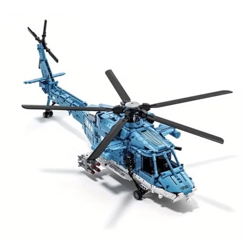 Militär Hubschrauber Z-20J Bausteine Bauset, Groß Technik Kampfhubschrauber Modellbausatz, Sammlerstück Spielzeug Luftwaffe Flugzeug Klemmbausteine Geschenk für Erwachsener und Militärfans,Blau Militär Hubschrauber Z-20J Bausteine Bauset, Groß Technik Kampfhubschrauber Modellbausatz, Sammlerstück Spielzeug Luftwaffe Flugzeug Klemmbausteine Geschenk für Erwachsener und Militärfans,Blau von AOUHMN
