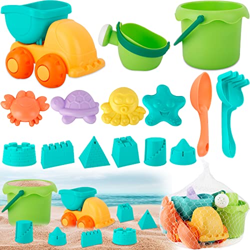 16 Stück Strand Sandspielzeug Set,Sea Life Sandmodell Strandspielzeug,Strand Sandspielzeug mit Strandbuggy,Eimer,Gießkanne,Harke,Kleiner Spaten für Kinder Jungen Mädchen 16 Stück Strand Sandspielzeug Set,Sea Life Sandmodell Strandspielzeug,Strand Sandspielzeug mit Strandbuggy,Eimer,Gießkanne,Harke,Kleiner Spaten für Kinder Jungen Mädchen von AOUVT