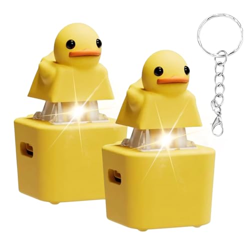 2 Duckeys Quacking Fidget Toy,Duck Quacking Keychain Fidget Spielzeug,Lustige Entenformen,mit Musik und Sanftem Licht,Lindern Stress und Angst,Verwendet als Schlüsselanhänger 2 Duckeys Quacking Fidget Toy,Duck Quacking Keychain Fidget Spielzeug,Lustige Entenformen,mit Musik und Sanftem Licht,Lindern Stress und Angst,Verwendet als Schlüsselanhänger von AOUZOVLI