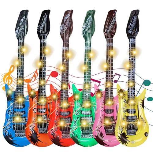 6 Stück mit Lichtleiste Aufblasbare Gitarre.55cm 6 Farben mit Lichtleiste Luftgitarren Zum Aufblasen,mit Lichtleiste Gitarre Aufblasbar Luftballons Spielzeuggitarre,für Musikfestival Rock Party 6 Stück mit Lichtleiste Aufblasbare Gitarre.55cm 6 Farben mit Lichtleiste Luftgitarren Zum Aufblasen,mit Lichtleiste Gitarre Aufblasbar Luftballons Spielzeuggitarre,für Musikfestival Rock Party von AOUZOVLI