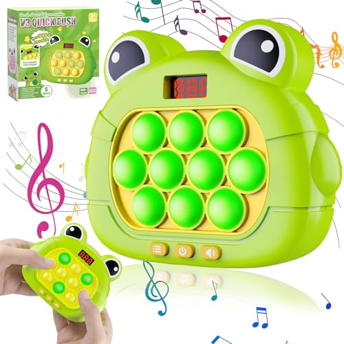 AOUZOVLI Pop It Elektronisches Spiel Geeignet FüR Kinder Und Erwachsene Spielzeug Zum Stressabbau LCD-Frosch Der 3. Generation Videospiele, Geburtstagsgeschenke, Geschenke FüR Kinder Und Erwachsene von AOUZOVLI