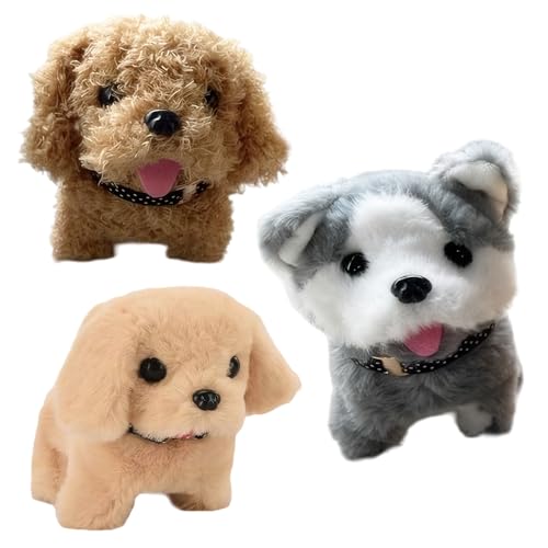 AOUZOVLI Realistischer Roboter Welpe 3 Stück Hund Spielzeug Kinder Roboter Hund mit Fell Kann Laufen Bellen und mit Dem Schwanz Wedeln,Die Beste Geschenkauswahl für Jungen und Mädchen AOUZOVLI Realistischer Roboter Welpe 3 Stück Hund Spielzeug Kinder Roboter Hund mit Fell Kann Laufen Bellen und mit Dem Schwanz Wedeln,Die Beste Geschenkauswahl für Jungen und Mädchen von AOUZOVLI