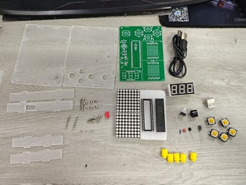 DIY Spielekonsole Löt Bausatz,Elektronik Bausatz,Lieferung mit 1 Schraubendreher,Enthält 4 Spielelemente,Helligkeit und Sound Regulierbar,Kreatives Kinderspielzeug DIY Spielekonsole Löt Bausatz,Elektronik Bausatz,Lieferung mit 1 Schraubendreher,Enthält 4 Spielelemente,Helligkeit und Sound Regulierbar,Kreatives Kinderspielzeug von AOUZOVLI