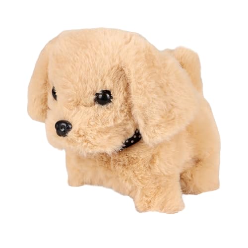Hund Spielzeug Kinder,Spielzeug Hund Der Läuft und Bellt,Realistischer Roboter Welpe,Schüttelt Kopf und Schwanz,Geburtstagsgeschenke für Kinder Im Alter Von 1 2 3 4 5 6 (Braun) von AOUZOVLI