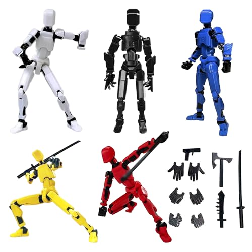 T13 Actionfigur 5 Stück 3D-Druck Von Beweglichen Figuren mit Mehreren Gelenken T13 Action Figure Spielzeug Actionfiguren mit Mehreren Gelenken Desktop-Dekorationen Fünf Farben von AOUZOVLI