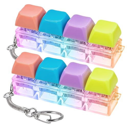 Tastatur Fidget Toys,2 Stück Bunter Tastatur Fidget Tastenkappe Spielzeug,4 Farben Können Licht Ausstrahlen,für Kinder und Erwachsene,Um Stress Abzubauen und Die Zeit Totzuschlagen Tastatur Fidget Toys,2 Stück Bunter Tastatur Fidget Tastenkappe Spielzeug,4 Farben Können Licht Ausstrahlen,für Kinder und Erwachsene,Um Stress Abzubauen und Die Zeit Totzuschlagen von AOUZOVLI