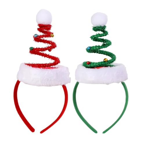 AOVNA 2 x Spiral-Weihnachtsmannmütze für Erwachsene, lustiges Haar-Accessoire für Weihnachten, Party, Urlaub, Gastgeschenke von AOVNA