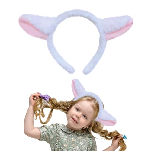 AOVNA Haarreif mit Schafsohren, glänzend, niedlich, Schafsohren, schickes Stirnband, Weiß und Rosa, Lamm, Haarschmuck, Kostümzubehör, Party-Haarschmuck AOVNA Haarreif mit Schafsohren, glänzend, niedlich, Schafsohren, schickes Stirnband, Weiß und Rosa, Lamm, Haarschmuck, Kostümzubehör, Party-Haarschmuck von AOVNA