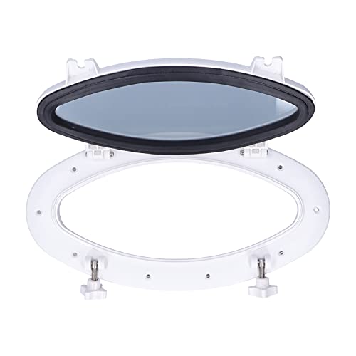 AOWINHIT Marine Boat Yacht RV Weißes Ovales Portlight-Fenster mit Geschmittertem Glas, 16 X 8-5/8 Zoll, Ideales Ersatzhafenloch für Yacht RV AOWINHIT Marine Boat Yacht RV Weißes Ovales Portlight-Fenster mit Geschmittertem Glas, 16 X 8-5/8 Zoll, Ideales Ersatzhafenloch für Yacht RV von AOWINHIT
