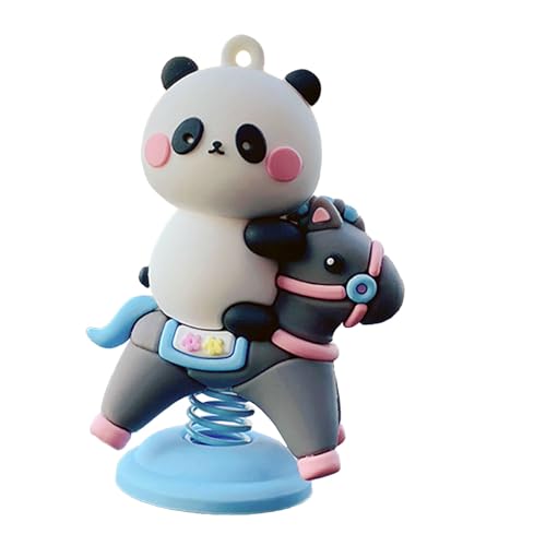 AOWINHIT Stylish Car Frühlingsdekoration, Kreative Schüttelfrost -Armaturenbrettpuppe, Desktop -Ornament für die Innenausstattung des Autos (Rocking Horse Panda) von AOWINHIT