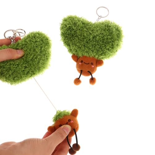 AOYEAH Niedlicher Plüsch-Herz-Baum-Anhänger, Capibala Weiche abnehmbare Dehnbare Puppe, Mädchen Schlüssel Bund Geschenk von AOYEAH