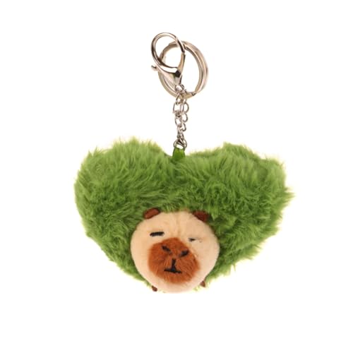 AOYEAH Niedlicher Plüsch-Herz-Baum-Anhänger, Capibala Weiche abnehmbare Dehnbare Puppe, Mädchen Schlüssel Bund Geschenk von AOYEAH