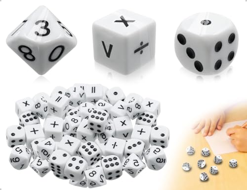 AOYEGIC 30 Stück Mathe Würfel,Enthalten 10 PCS Punkt,10 PCS 10-seitige,und 10 PCS Mathe Operationswürfel Geeignet für Lehrgänge,Partyspiele und Puzzlespiele AOYEGIC 30 Stück Mathe Würfel,Enthalten 10 PCS Punkt,10 PCS 10-seitige,und 10 PCS Mathe Operationswürfel Geeignet für Lehrgänge,Partyspiele und Puzzlespiele von AOYEGIC