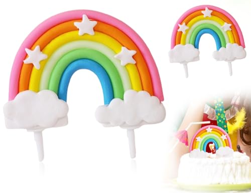 AOYEGIC Regenbogen Cake Topper,Wolke Rainbow Tortendeko,Geburtstag Kuchendekoration,Kuchenaufsatz,Geburtstagsparty Dekorationszubehör,für Kinder Mädchen Junge Birthday Baby Shower Party Deko AOYEGIC Regenbogen Cake Topper,Wolke Rainbow Tortendeko,Geburtstag Kuchendekoration,Kuchenaufsatz,Geburtstagsparty Dekorationszubehör,für Kinder Mädchen Junge Birthday Baby Shower Party Deko von AOYEGIC