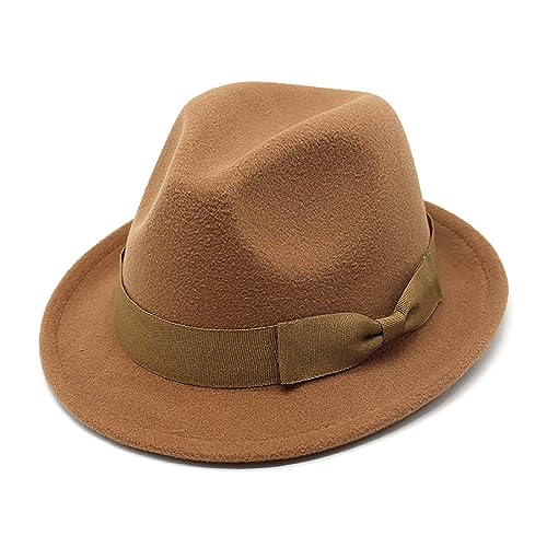 Derby-Hut mit Schleife, für Damen, Halloween, Karneval, Filz, Derby-Hut, Frühling, sonnenfester Hut mit Schleifen-Dekoren von AOYUDJ