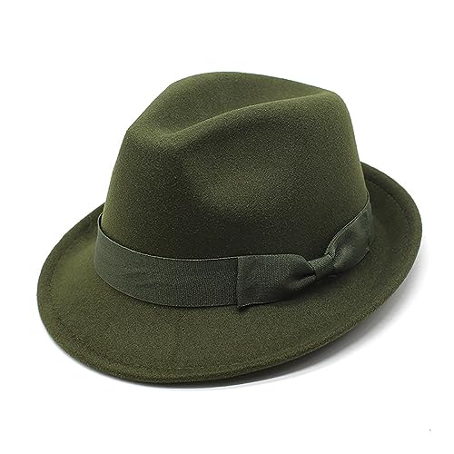 Derby-Hut mit Schleife, für Damen, Halloween, Karneval, Filz, Derby-Hut, Frühling, sonnenfester Hut mit Schleifen-Dekoren von AOYUDJ