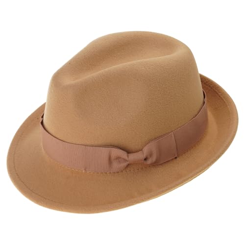 Derby-Hut mit Schleife, für Damen, Halloween, Karneval, Filz, Derby-Hut, Frühling, sonnenfester Hut mit Schleifen-Dekoren Derby-Hut mit Schleife, für Damen, Halloween, Karneval, Filz, Derby-Hut, Frühling, sonnenfester Hut mit Schleifen-Dekoren von AOYUDJ