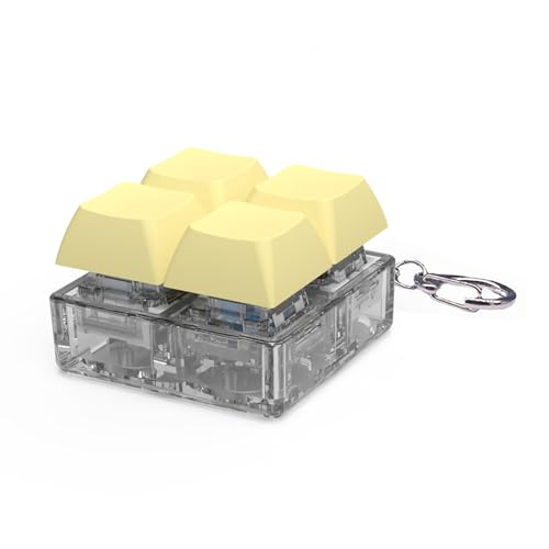 Mechanische Tastaturschalter-Tester, Schlüsselanhänger, Spielzeug mit LED-Licht, Crisps Pressings, Stressabbau-Werkzeug, 4 Tasten von AOYUDJ